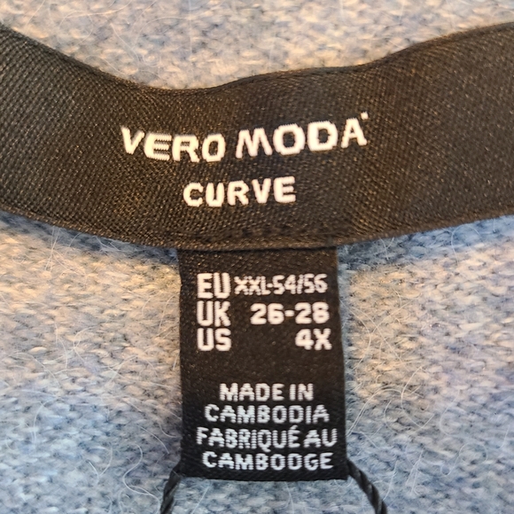 Vero Moda Doffy Curve Stripe Long Sleeve Recycle Blend Sweater Dress 4X NWT - Picture 10 of 15